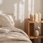 Peak Ribbed Pillar Candle