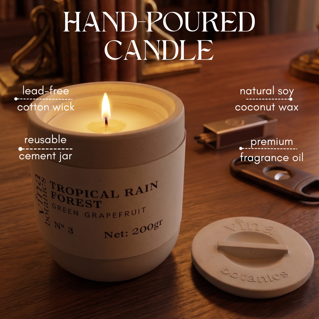 No.3 Tropical Rain Forest Scented Candle - Green Grapefruit - 200g | Gift Box