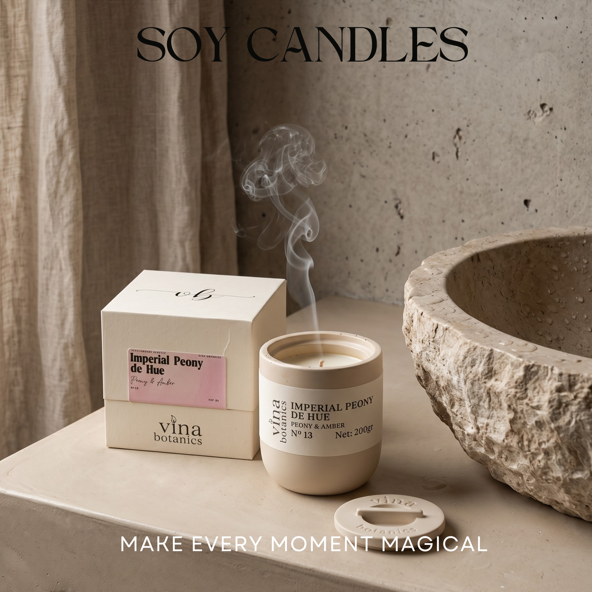No.13 Imperial Peony De Hue Scented Candle - 200g | Gift Box