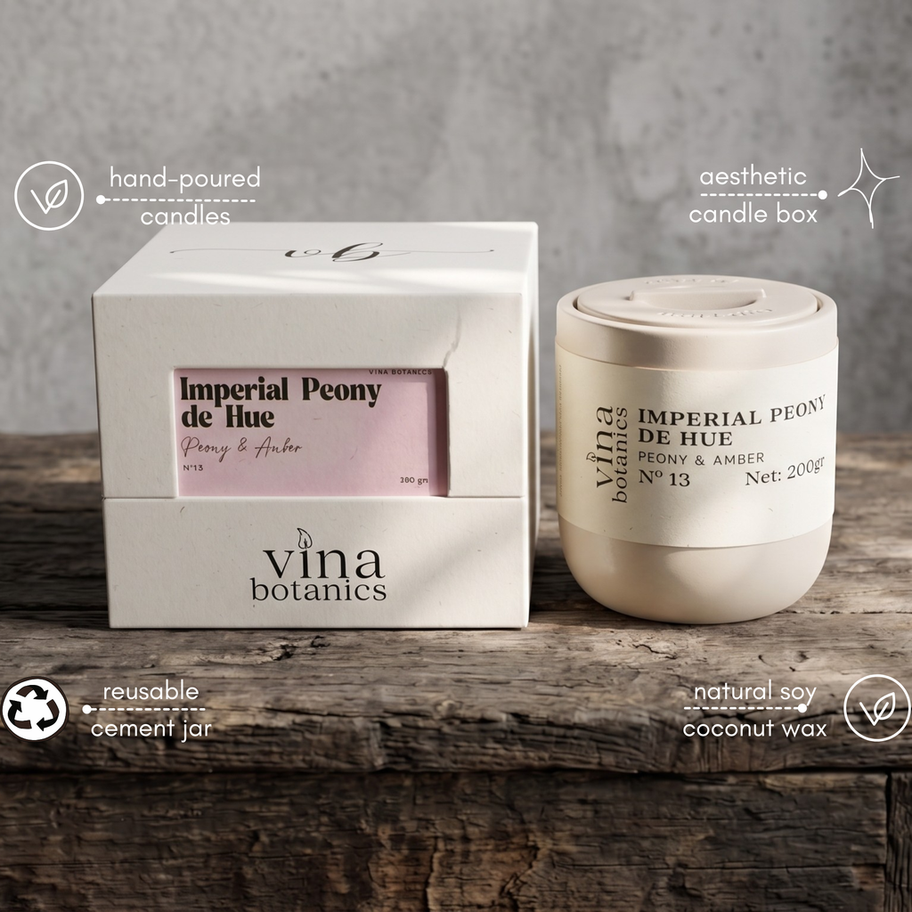 No.13 Imperial Peony De Hue Scented Candle - 200g | Gift Box