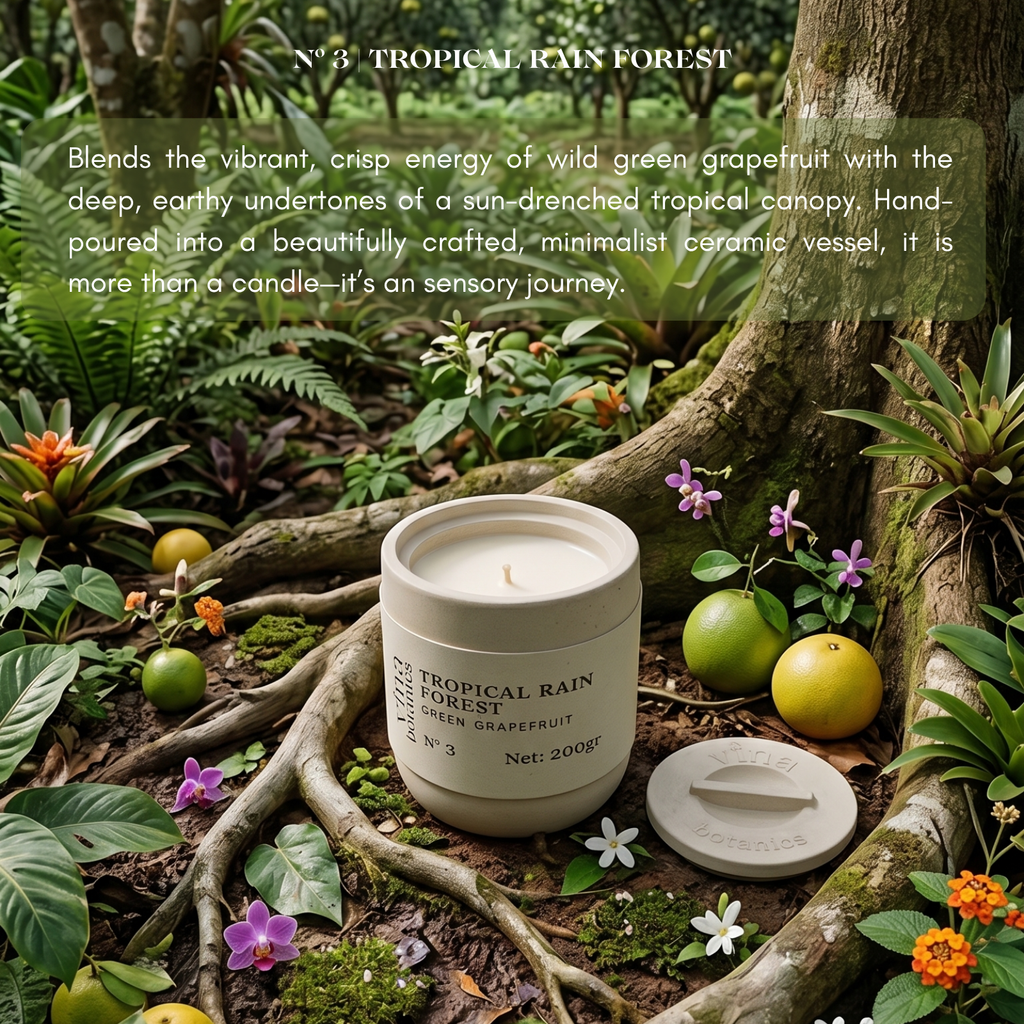 No.3 Tropical Rain Forest Scented Candle - Green Grapefruit - 200g | Gift Box