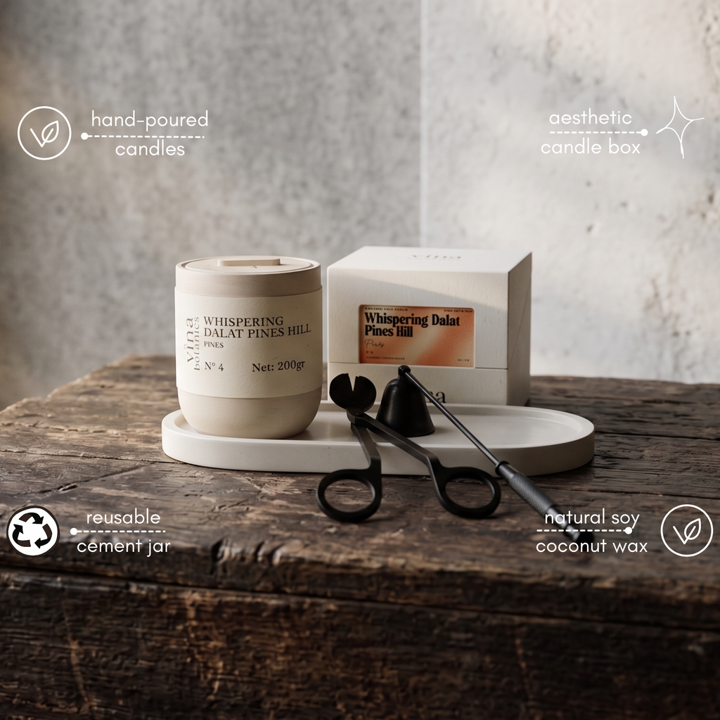 No.4 Whispering Dalat Pines Hill Scented Candle - 200g | Gift Box