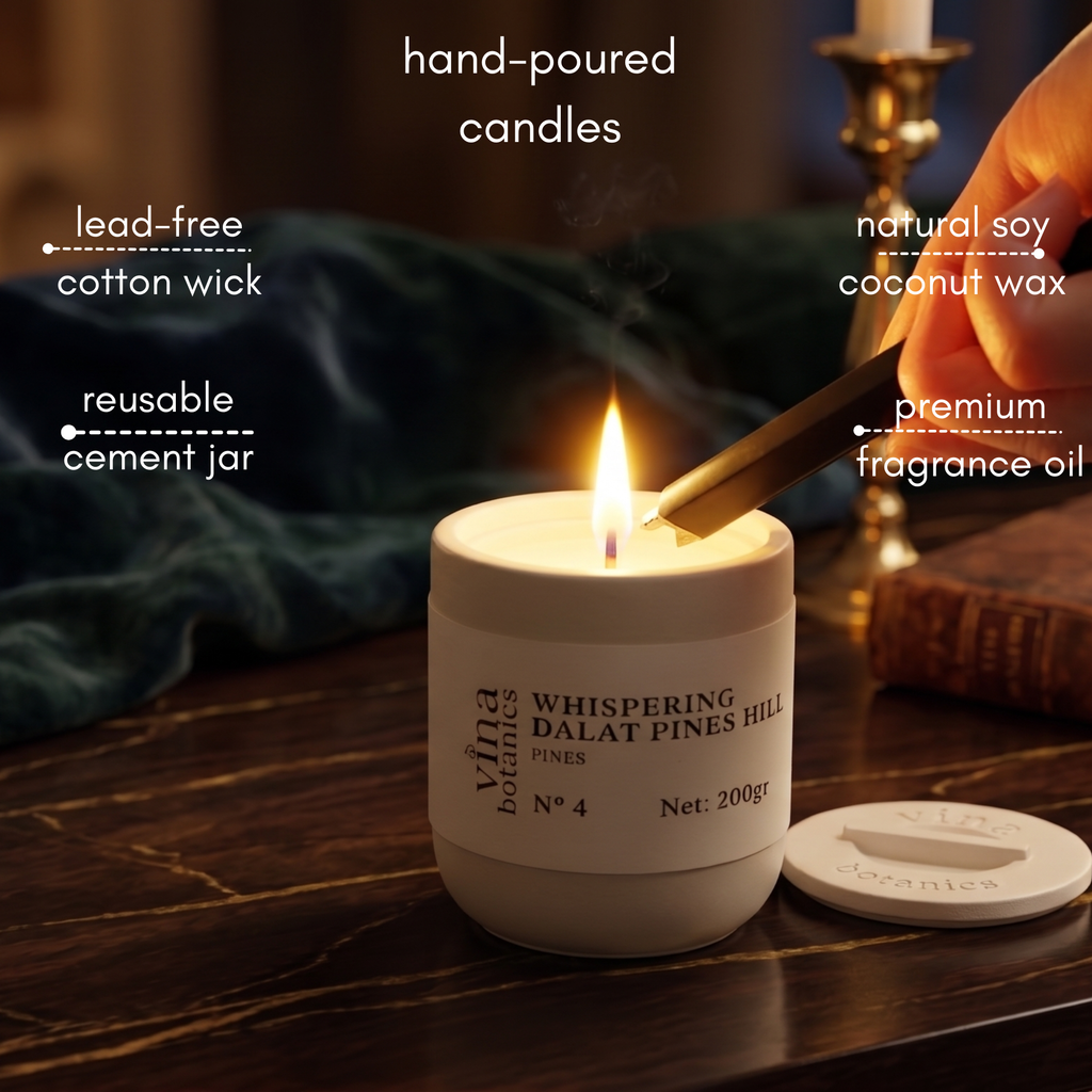 No.4 Whispering Dalat Pines Hill Scented Candle - 200g | Gift Box