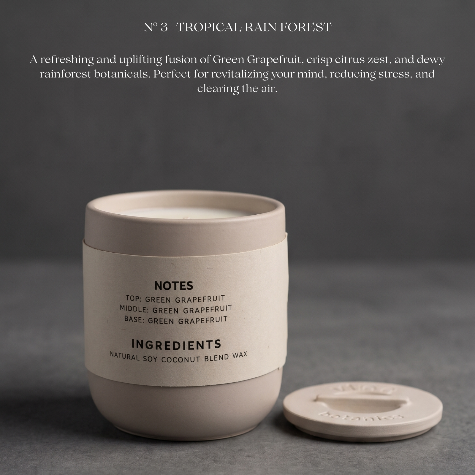 No.3 Tropical Rain Forest Scented Candle - Green Grapefruit - 200g | Gift Box