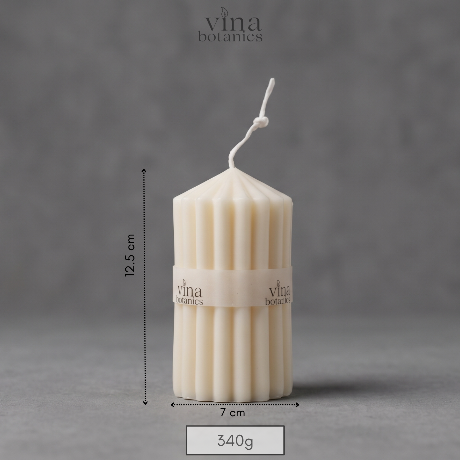 Peak Ribbed Pillar Candle