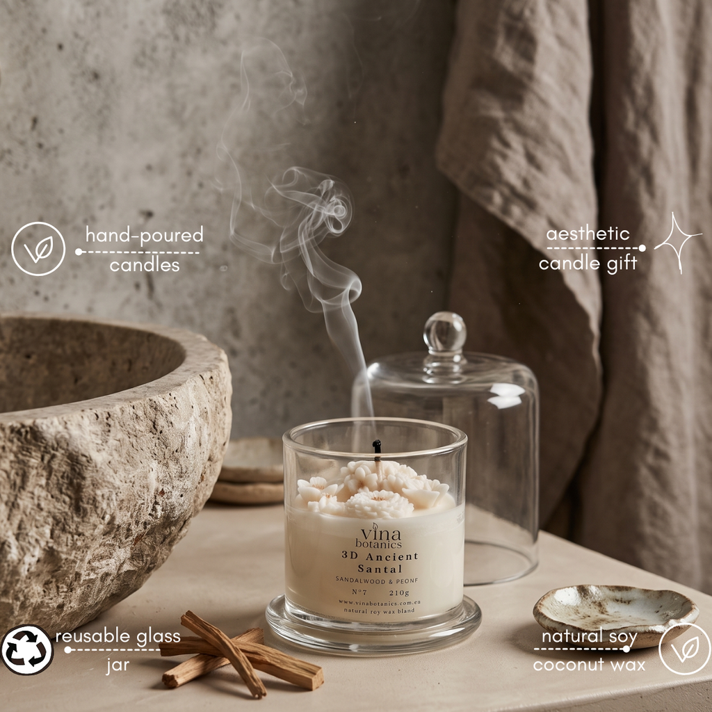 3D No. 7 Ancient Santal – Floral Artisan Scented Candle